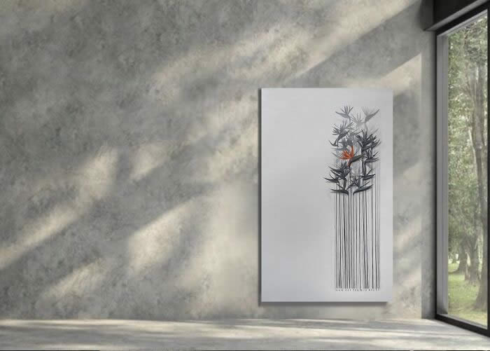 Barcodes to Trees Paintings by Camila Echavarria