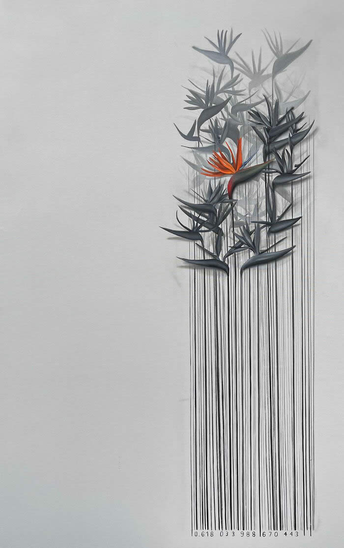 Barcodes to Trees Paintings by Camila Echavarria