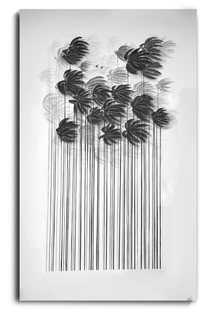 Barcodes to Trees Paintings by Camila Echavarria