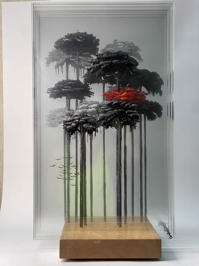 Barcodes to Trees Paintings by Camila Echavarria