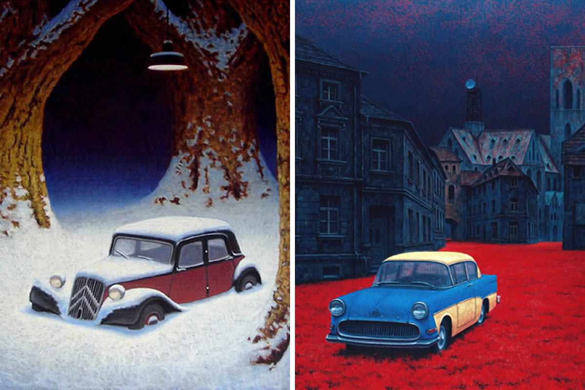 Cars Oil Paintings by Andreas M. Wiese